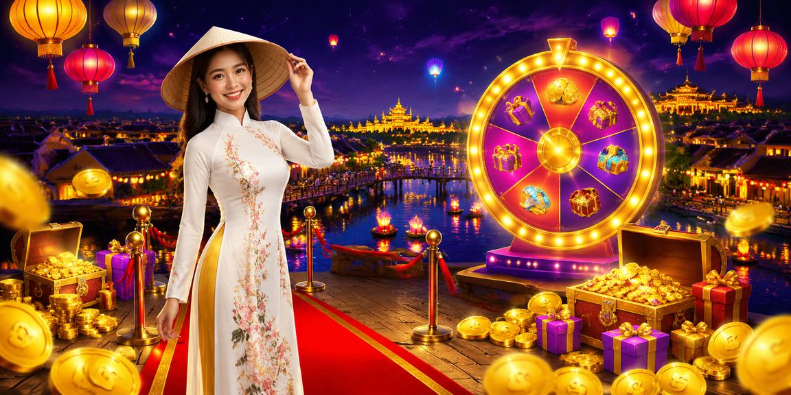 Người tham gia bốc thăm may mắn tại chợ đêm Huế với không khí lễ hội sôi động